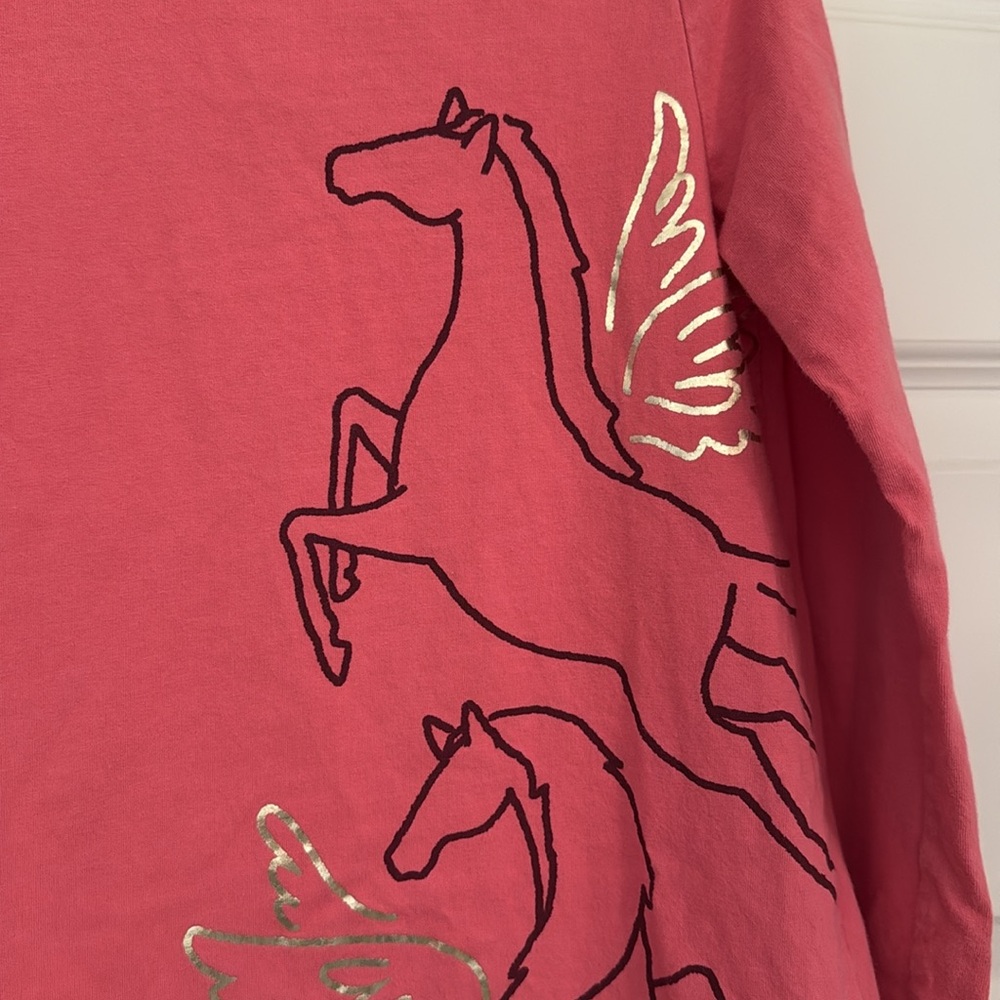 Tea Collection Pink Long Sleeve Unicorn Dress - Picture 2 of 9